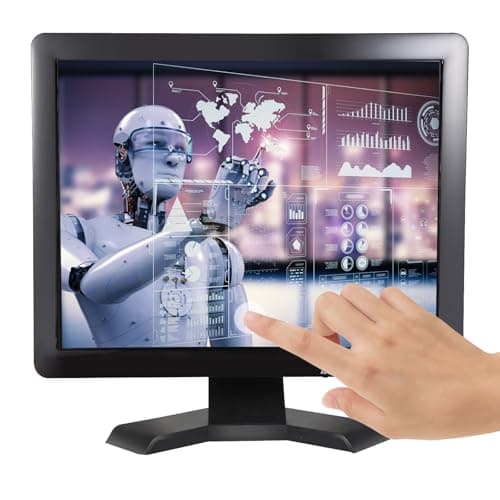 Image of Colloou 15inch Touch Screen Monitoring Security CCTV Camera Monitor Display Screen Multifunctional Interface BNC,HDMI,VGA,USB,AV Computer LCD Monitor Built-in Speaker 1024x768 resolution