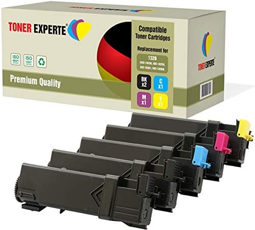 Image of TONER EXPERTE Set of 5 Compatible with 593-10258 593-10259 593-10261 593-10260 Premium Toner Cartridges for Dell 1320c, 1320cn