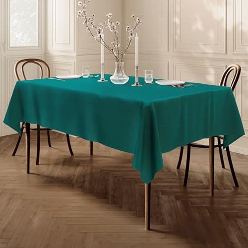 Image of Home Direct Quality Rectangular Fabric Tablecloth 140x180cm 55"x70" Teal