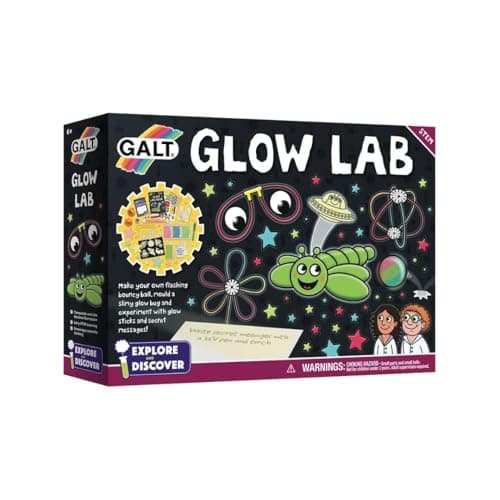 Image of Galt Glow Lab -Explore and Discover Science and Craft Kit for Kids - STEM Learning and Scientific Thinking - Glow in the Dark Science Set with Glow Sticks - Gift for Boys and Girls - Ages 6 Years Plus