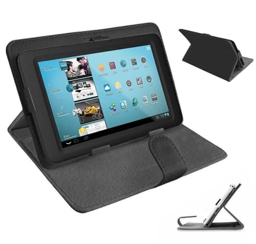 Image of Universal Case for All 10 inch Tablet,Cover for 10.1 inch Tab, Travel Portable Protective Folio Leather Stand Shell for All Kinds of 9.6-10.5 inch Android/iOS/Windows Tablet (Black)