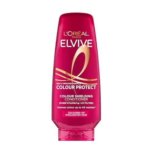 Image of L'Oréal Paris Elvive Colour Protect Conditioner, with Vitamin Cg and UV filters, for Coloured & Highlighted Hair, Suitable for all hair textures, 300ml