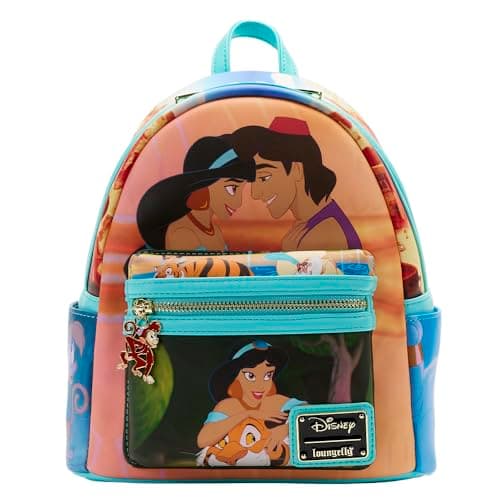 Image of LOUNGEFLY Disney Jasmine Princess Series Mini Backpack, Multicolor, Standard
