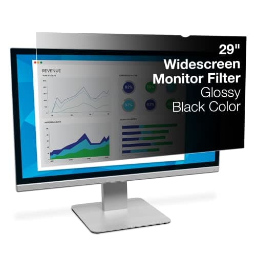 Image of 3M PF29.0WX Privacy Filter for 29-Inch Widescreen Desktop LCD Monitor, Black