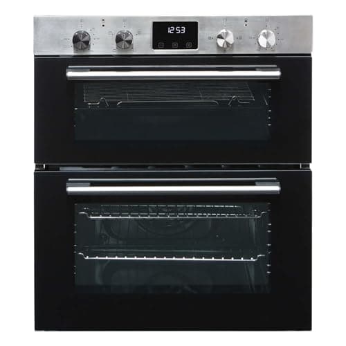 Image of SIA DO111SS 60cm Stainless Steel Built Under Electric Double True Fan Programmable Oven With Digital Display