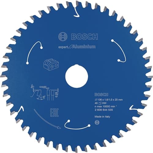Image of Bosch Accessories Professional Circular Saw Blade Expert (for Aluminium, 136 x 20 x 1.6 mm, 48 teeth; Accessories: Cordless Circular Saw)
