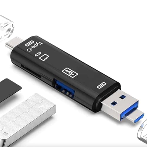 Image of Orco 5-in-1 USB C Card Reader & USB 3.0 Hub Adapter, Type-C OTG Memory Card Reader for SD, Micro SD, SDXC, TF, Micro USB Smooth Reading, Compatible with MacBook Pro/Air, iPad Pro, Android, Galaxy & PC