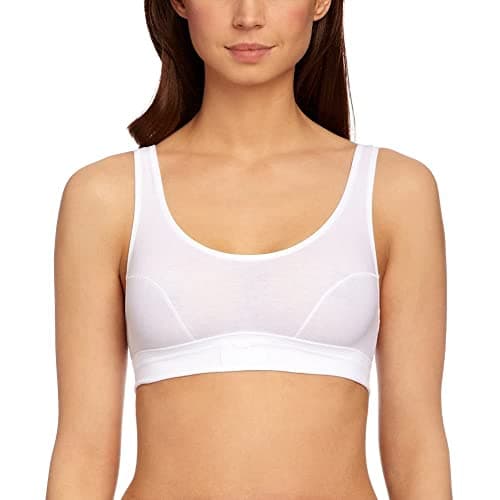 Image of Sloggi Women's Double Comfort Top Everyday Bra, White, 34 UK