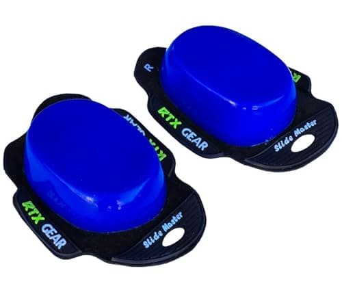 Image of RTX Gear Slide Master Race Track Asphalt Pro Glide Solid Motorcycle Biker Knee Slider Pucks - Accessory for Biker Leather Suits Trouser Pants (Blue)