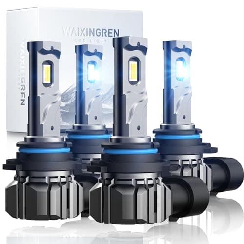 Image of WAIXINGREN 9005 9006 Led Headlight Bulbs, 120W 52000LM 6500K Cool White for HB4 HB3 led headlight bulb, Halogen Replacement Bulb, Easy Installation, Pack of 4 (9005+9006)