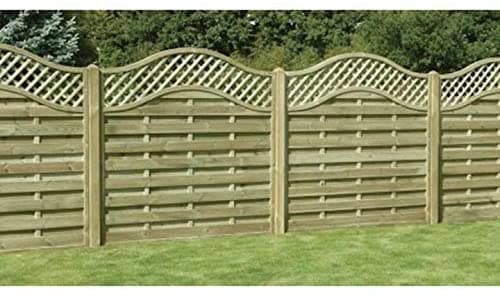 Image of Omega Lattice Top Wooden Fence Panel 6x3 (1.83m x 0.91m) 6ft x 3ft - Garden Fencing Panels Pressure Treated Trellis Lattice Top