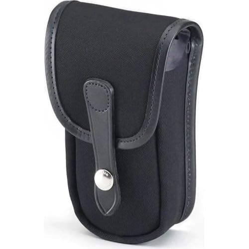 Image of Billingham Avea 3 Black Canvas Pouch with Black Leather Trim