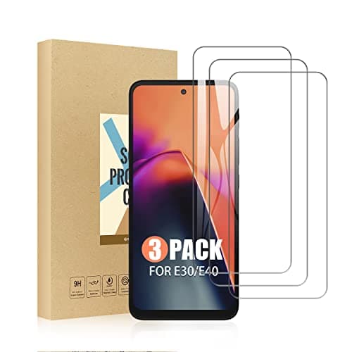 Image of SCL Screen Protector for Motorola Moto E30 / E40 Screen Protector Motorola E30 / E40 Tempered Glass Film [3-Pack], Anti-Scratch, Less-Fingerprint, Case Friendly, 9H