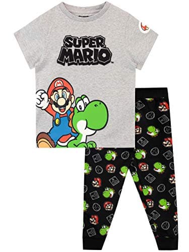 Image of Super Mario Boys Pyjamas Grey 5-6 Years