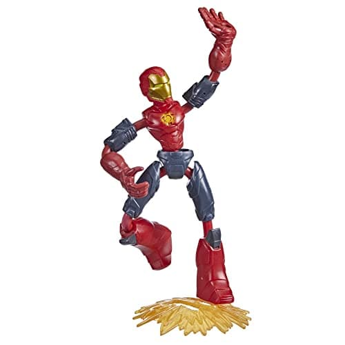 Image of Marvel Avengers Bend and Flex Missions Iron Man Fire Mission Action Figure, 15-cm-scale Bendable Toy for Ages 4 and Up