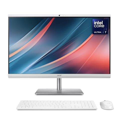 Image of acer Aspire C27-195ES All-in-One Desktop - Intel Core Ultra 7-155U, 16GB, 1TB SSD, Integrated ARC, 27" Full HD, Windows 11, White