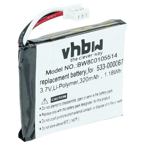 Image of vhbw Battery compatible with Logitech H820e, H800, H820 Wireless Headset Headphones (230 mAh, 3.7 V, Li-polymer)