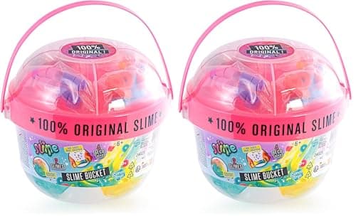 Image of So Slime Mix’in Bucket – Slime Bucket with 2 Textured Slimes, Charms & Decorations – Kids gift, Ages 6+ | Collect All 3 Styles (Styles may vary) (Pack of 2)