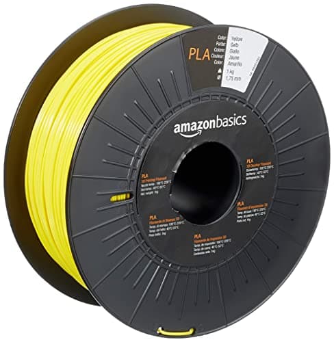 Image of Amazon Basics PLA 3D Printer Filament, 1.75 mm, Yellow, 1 kg Spool