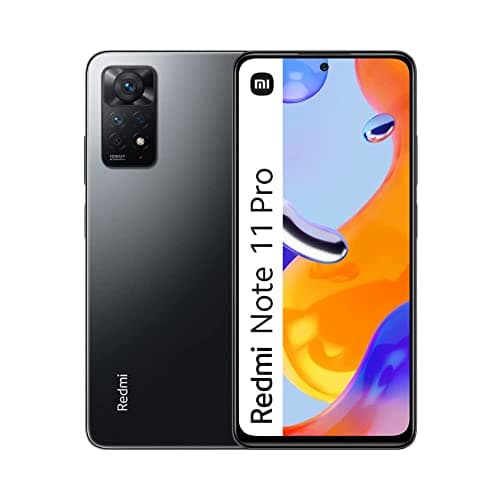 Image of XIAOMI Redmi Note 11 Pro - Smartphone 6+128GB, 6.67” 120Hz FHD+ AMOLED DotDisplay, MediaTek Helio G86, 108MP+8MP+2MP+2MP AI quad Camera, 5000mAh, Graphite Gray (UK Version + 2 Years Warranty)