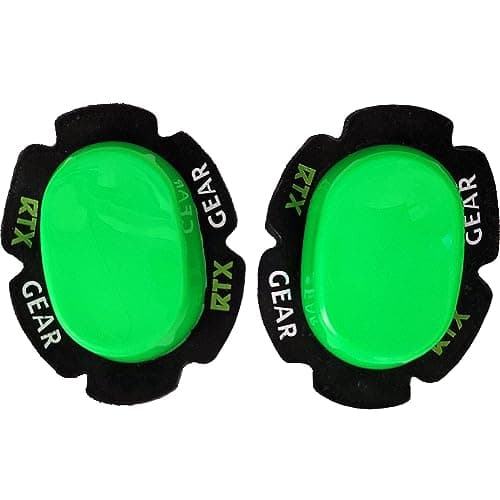 Image of RTX Leathers Universal Durable Motorcycle Knee Sliders Motorbike Knee Slider Pucks - Hook and Loop Backed for Racing/Trackday Training/Road Motorbike Riding. (Green)