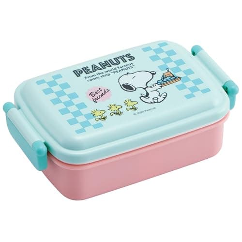 Image of Skater Peanuts Lunch Box 15.22oz (80's Cafe Design) – BPA Free, Microwave Safe Without Lid, Dishwasher Safe