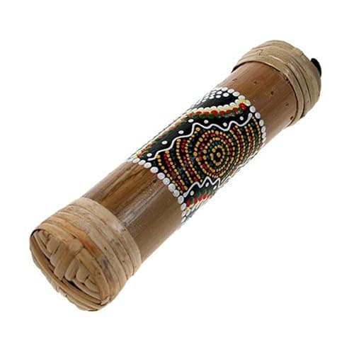 Image of Bamboo Rainstick - Hand Painted Aboriginal Dot Design (20cm or 50cm) Fair Trade Instrument (20cm)