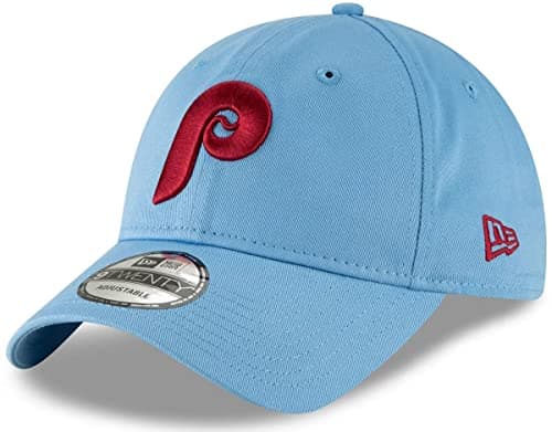 Image of New Era MLB Khaki Core Classic 9TWENTY Adjustable Hat Cap One Size Fits All, Philadelphia Phillies Cooperstown, One Size