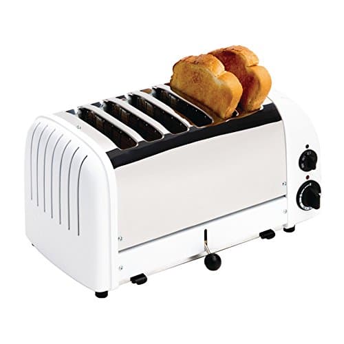 Image of Dualit 6-Slot Bread Toaster with White Finish