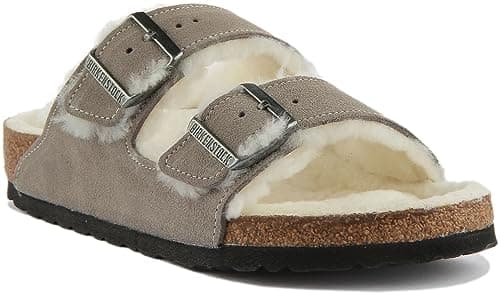 Image of Birkenstock Unisex Arizona BS Birko-Flor Stone Coin Sandals 5 UK