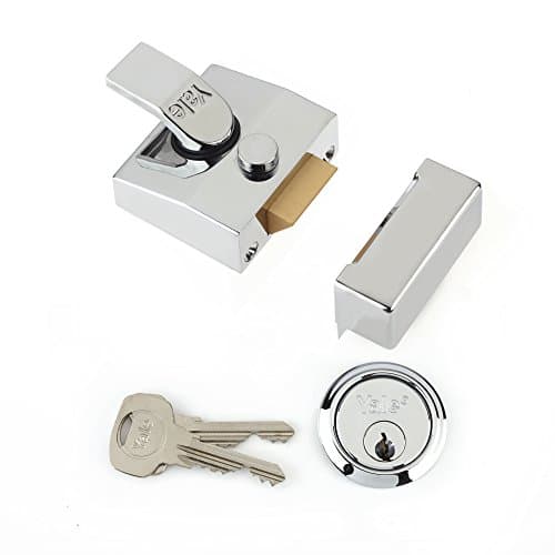 Image of Yale P-85-DMG-SC-40- Deadlocking Nightlatch - 40mm - Chrome Finish - High Security with automatic deadlock