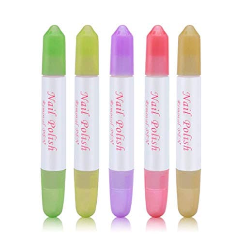 Image of Nail Polish Remover/Corrector Pen. Easily Refillable Eraser Tip with Spare Cotton Heads. Fingernail, Cuticle Cleaner to Wipe & Erase Excess & Neaten Nails. Manicure Tool (1 PIECE)