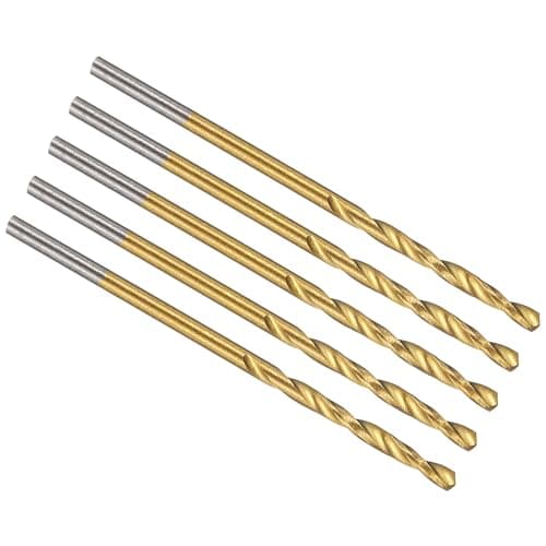 Image of PATIKIL 1.5mm Drill Bit, M42 8% Cobalt High-Speed Steel Jobber Straight Shank 135° Titanium Nitride (TiN) Coated for Hard Metal Stainless Steel - 5 Pack