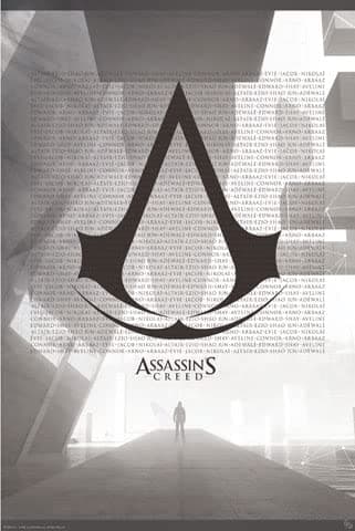 Image of Assassins Creed - Crest & Animus - Games Maxi Poster Print Poster - Size 61 x 91.5 cm + 1 Pack tesa Powerstrips® - Contents 20 Pieces
