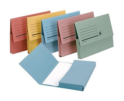 Image of 5 Star Document Wallet Half Flap 285gsm Capacity 32mm Foolscap Assorted [Pack of 50]