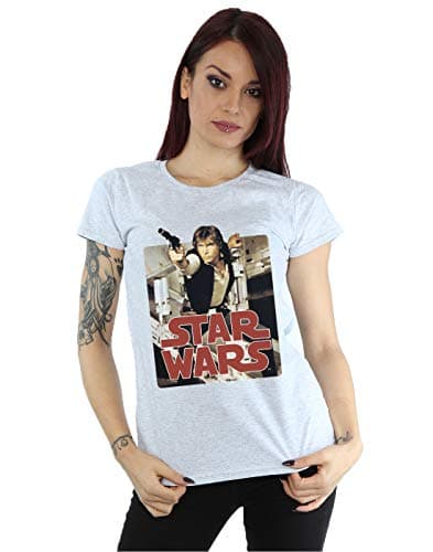 Image of Star Wars Women's Han Solo Shooting T-Shirt X-Small Heather Grey