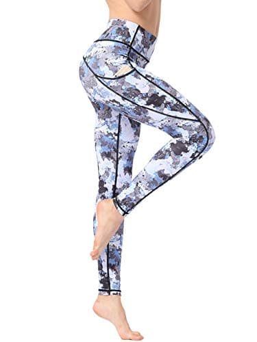 Image of Women's Long Sports Leggings Running Tights High Waist Stretch Fitness Yoga Pants (6-Camouflage, XL/UK14-16(Fit for Waist 32"-34"))