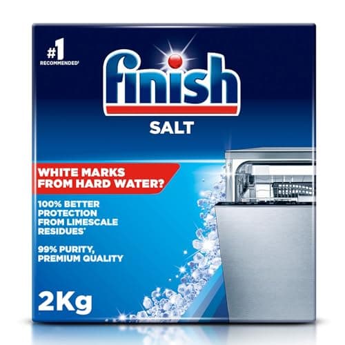 Image of Finish, Dishwasher Salt, 2kg, Prevents Limescale and White Residue, Effective Against Hard Water, for Cleaner and Shinier Dishes vs Dishwasher Tablets Alone