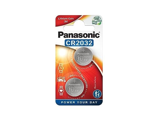 Image of Panasonic One (1) Twin Pack (2 Batteries) CrCR2032 Lithium Coin Cell Battery 3V Blister Packed