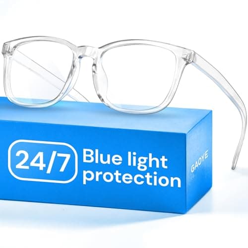 Image of Gaoye Blue Light Blocking Glasses - Fashion Square Fake Eyeglasses, Anti UV Ray Computer Gaming Glasses, Blue Blockers Glasses for Women/Men
