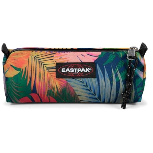 Image of Eastpak Benchmark Single Pencil Case – Compact Zipped Stationery Pouch with Large Main Compartment, 6 x 20.5 x 7.5 cm - Brize Retro Navy