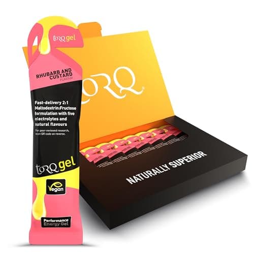 Image of TORQ Running Gels with Electrolytes - 2:1 Maltodextrin: Fructose for Endurance Sports & Optimal Performance | Energy Gels for Running, Cycling & Marathons - 30g Carbs Per Gel | Rhubarb & Custard 8