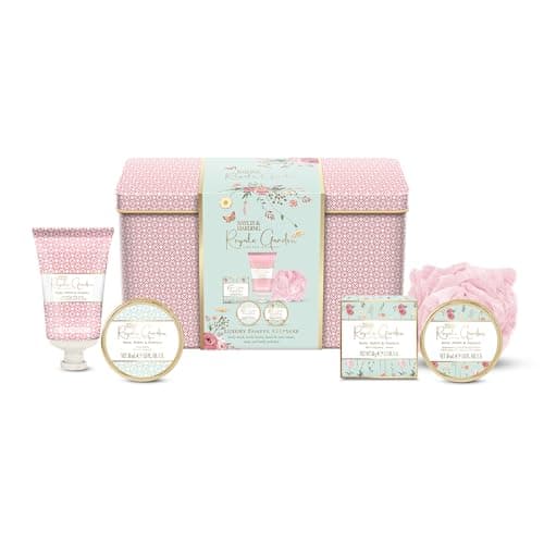Image of Baylis & Harding Royale Garden Rose, Poppy & Vanilla Luxury Pamper Keepsake Tin Gift Set (Pack of 1) - Vegan Friendly