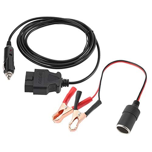 Image of Cigarette Lighter Socket Obd2 Automotive Cable Automotive Tools Car Battery Power Cable Household Battery Saver,OBD II Vehicle ECU Emergency 12V Power Supply Cable Memory Saver with Clip