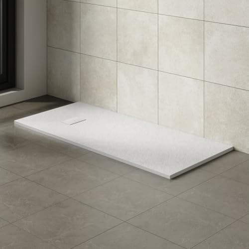 Image of Aquariss 1700x800mm SMC Anti Slip Shower Base Tray Rectangular for Shower Enclosure White