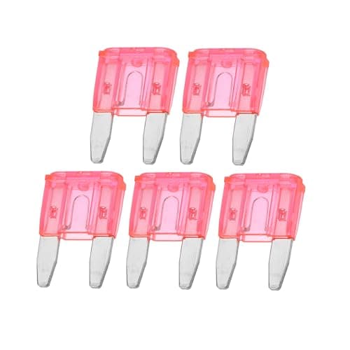 Image of Partuto 5 Pcs Mini 4AMP APM/ATM Universal Car Fuse Blade Style Fuses Short Circuit Protection - Automotive Car Boat Truck SUV RV - Plastic Metal Pink