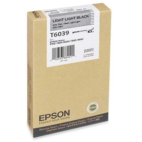 Image of Epson Ink Cartridge for Stylus Pro, Light Black, Genuine, Amazon Dash Replenishment Ready
