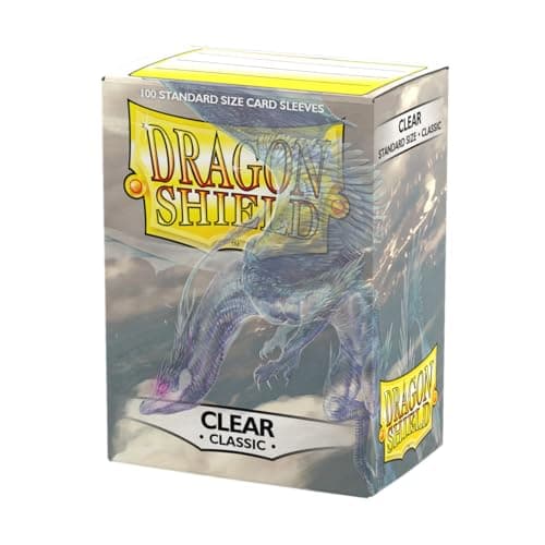 Image of Dragon Shield | Standard Size Card Classic Sleeves | 100 CT - Smooth & Tough Premium TCG Sleeves - Compatible with Pokemon, Flesh & Blood, One Piece & Magic the Gathering | Clear