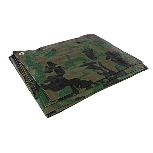 Image of 2 x 3 m Camo Tarpaulin Waterproof Heavy Duty Tarp Sheet Cover, Groundsheet - Waterproof, Weatherproof, Frost-Resistant, UV Protection, Universal, Multipurpose, Reinforced Eyelets