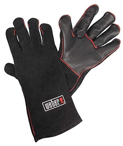 Image of Weber 17896 Leather Glove, Black, 2 Count (Pack of 1)